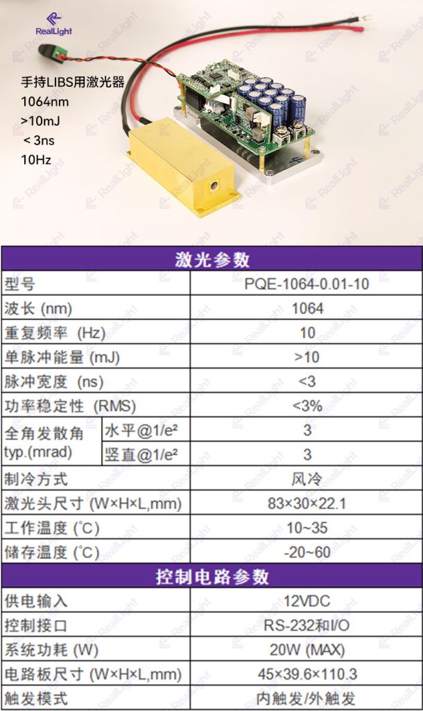 用于激光诱导击穿光谱(LIBS)的半导体泵浦固体激光器 杏林睿光