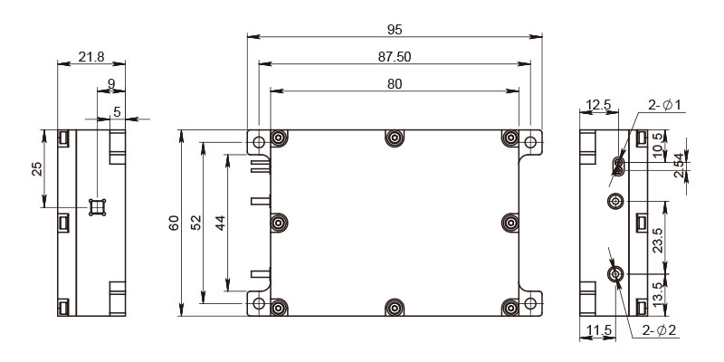 5mJ 8mJ 1535nm激光器 尺寸图