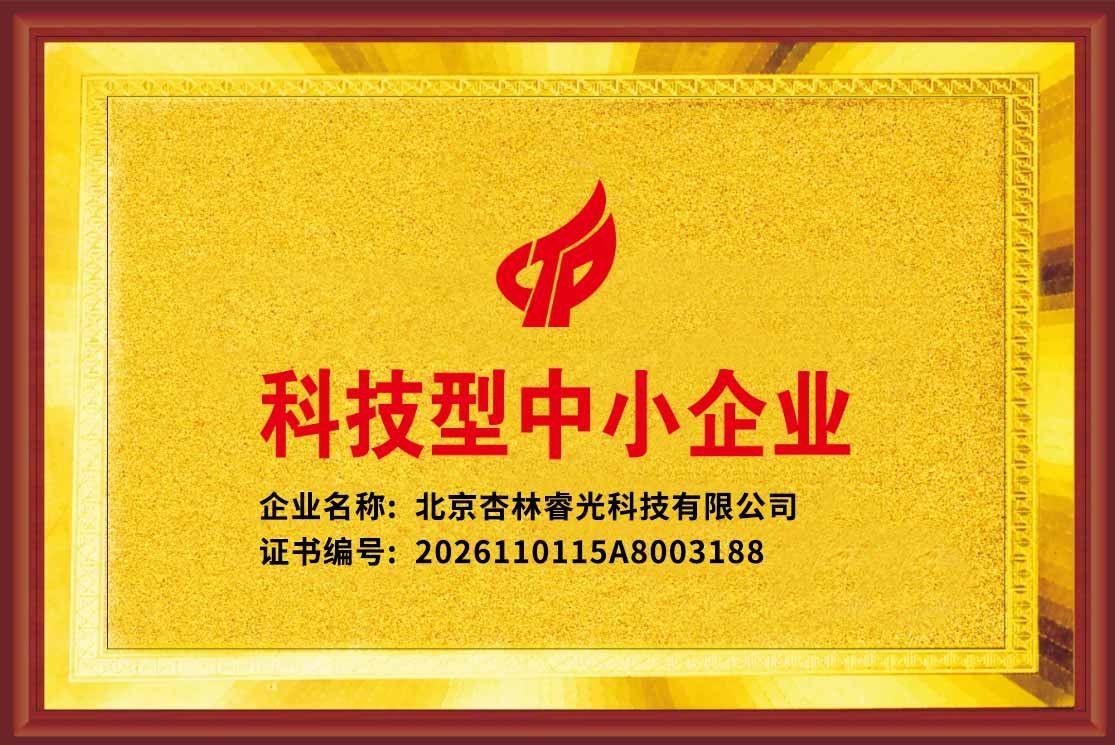 杏林睿光科技型中小企业证书