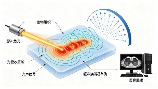 光声成像原理示意图